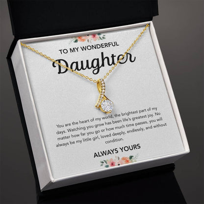 To my Daughter - Alluring Beauty Necklace - Flowers