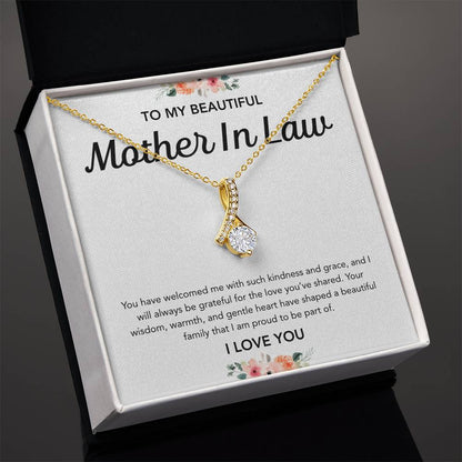 To my Mother in Law - Alluring Beauty Necklace - Flowers