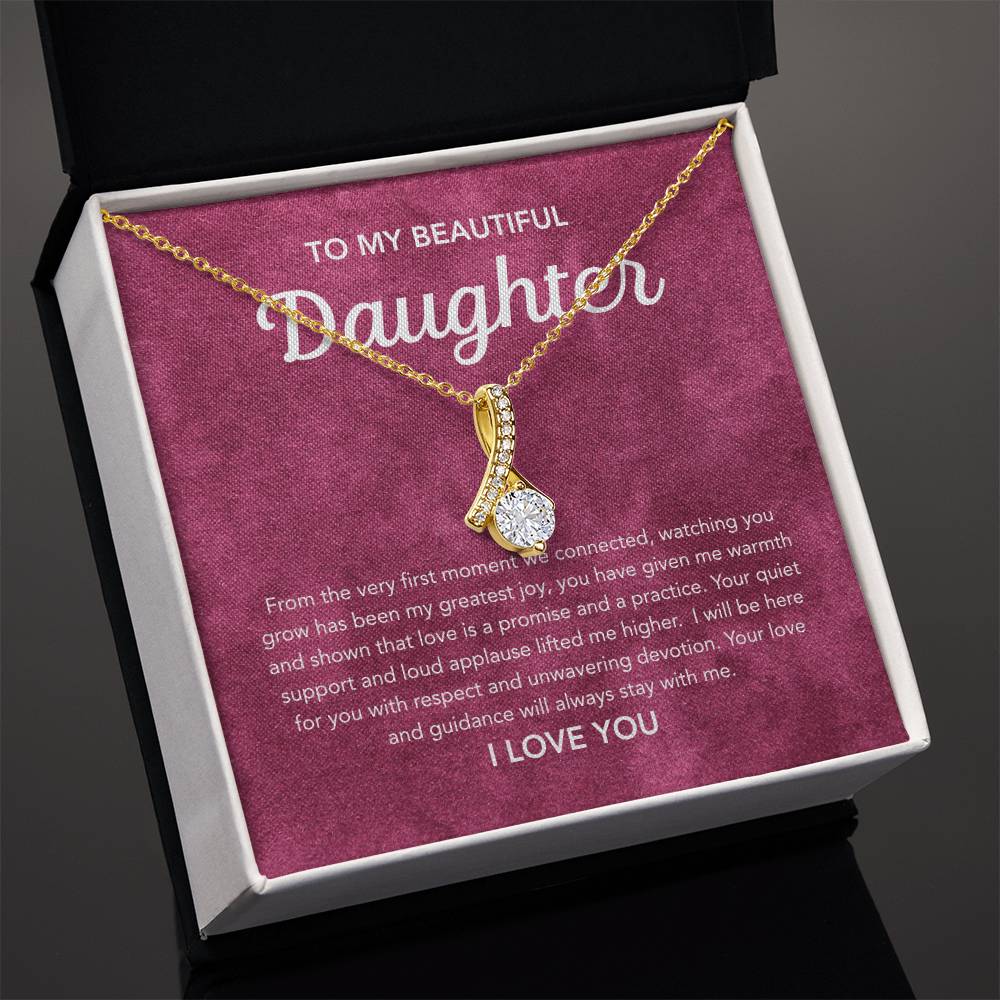 To my Daughter - Alluring Beauty Necklace - Velvet Pattern