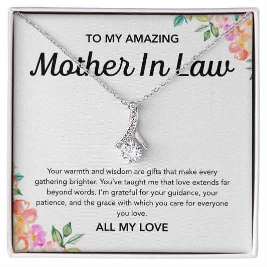 To my Mother in Law - Alluring Beauty Necklace - Flowers