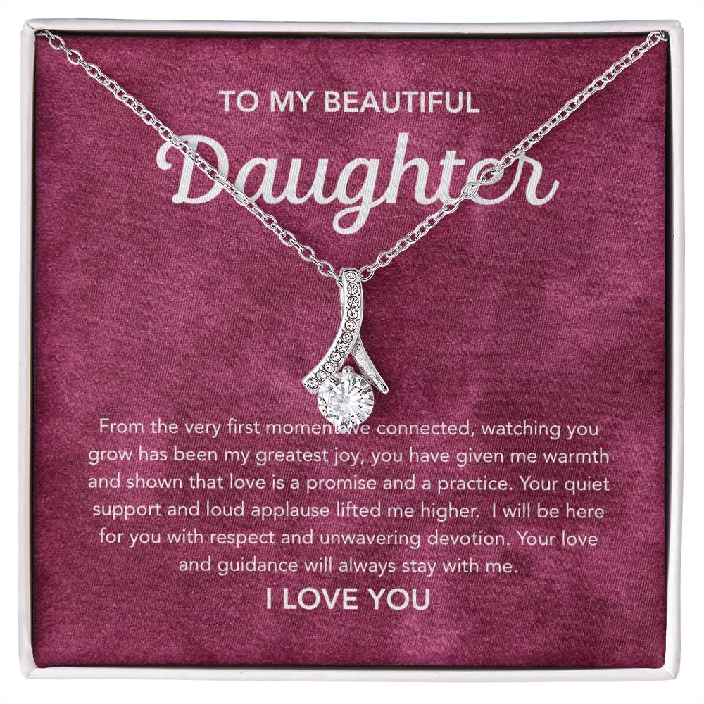 To my Daughter - Alluring Beauty Necklace - Velvet Pattern