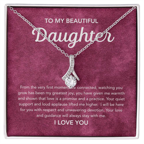 To my Daughter - Alluring Beauty Necklace - Velvet Pattern