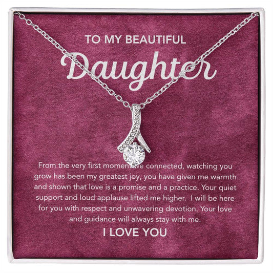 To my Daughter - Alluring Beauty Necklace - Velvet Pattern