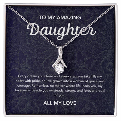 To my Daughter - Alluring Beauty Necklace - Floral Damask