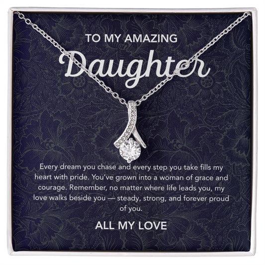 To my Daughter - Alluring Beauty Necklace - Floral Damask