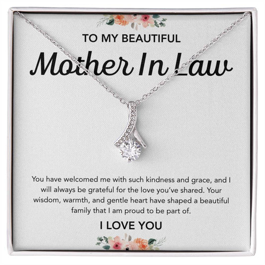To my Mother in Law - Alluring Beauty Necklace - Flowers