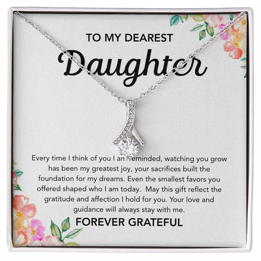 To my Daughter - Alluring Beauty Necklace - Flowers