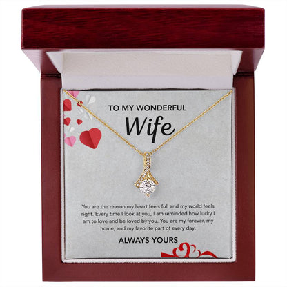 To My Wife - Alluring Beauty - Gray Hearts