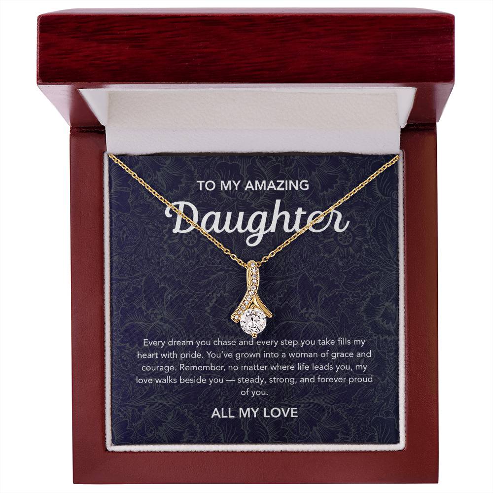To my Daughter - Alluring Beauty Necklace - Floral Damask