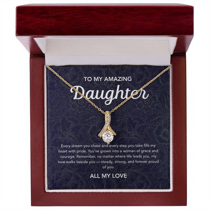 To my Daughter - Alluring Beauty Necklace - Floral Damask
