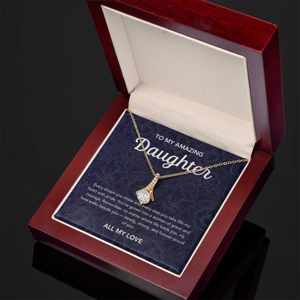 To my Daughter - Alluring Beauty Necklace - Floral Damask