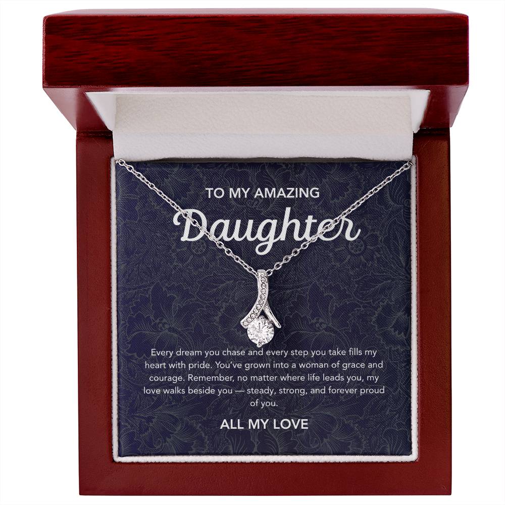 To my Daughter - Alluring Beauty Necklace - Floral Damask