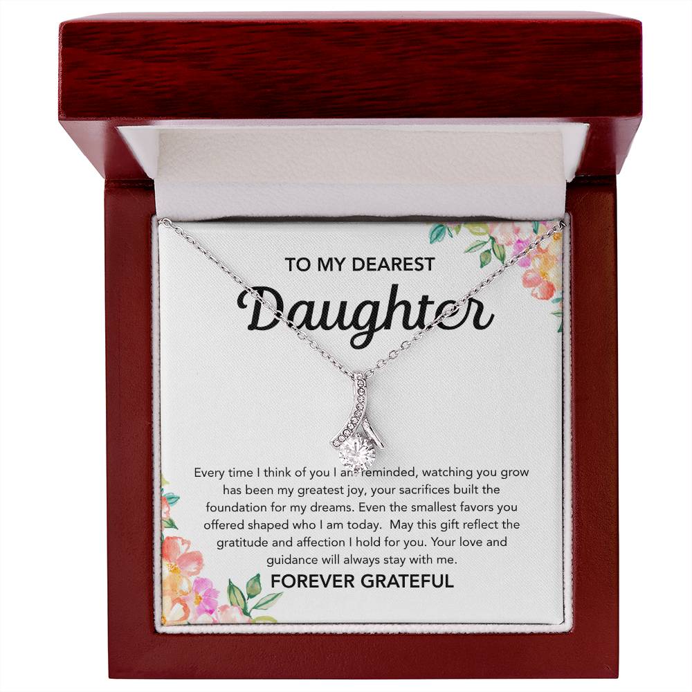 To my Daughter - Alluring Beauty Necklace - Flowers