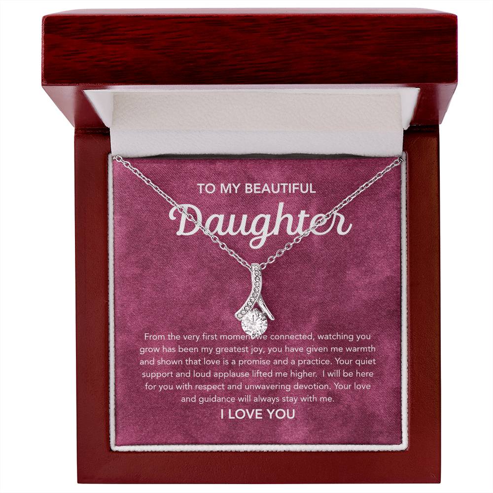 To my Daughter - Alluring Beauty Necklace - Velvet Pattern