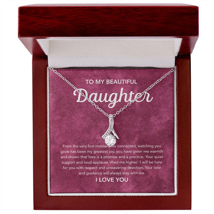 To my Daughter - Alluring Beauty Necklace - Velvet Pattern