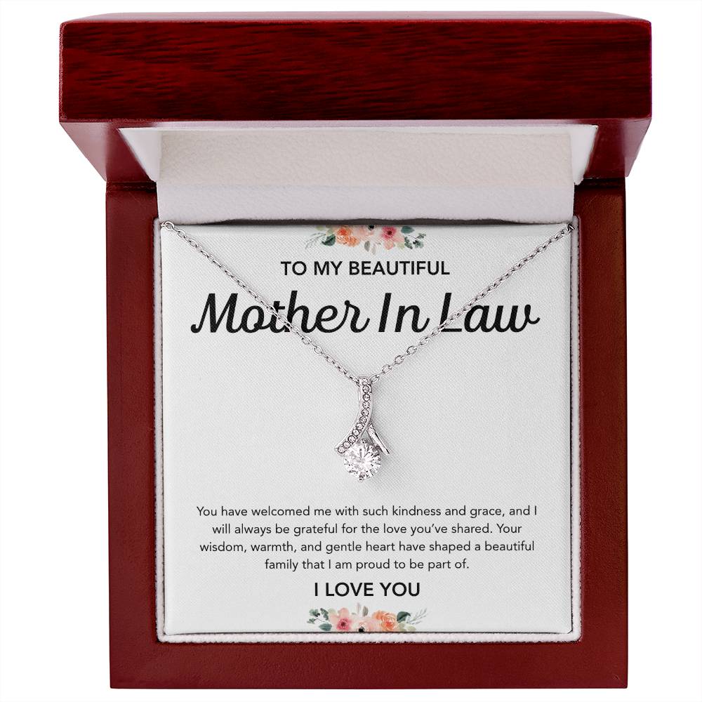 To my Mother in Law - Alluring Beauty Necklace - Flowers