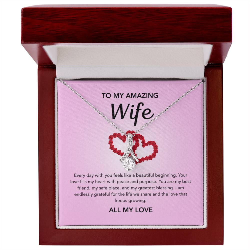 To My Wife - Alluring Beauty - Red Heart