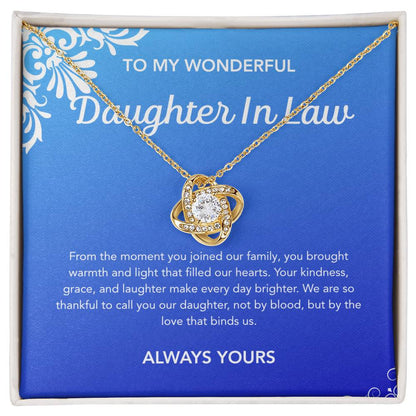To my Daughter in Law - Love Knot Necklace - Flourish