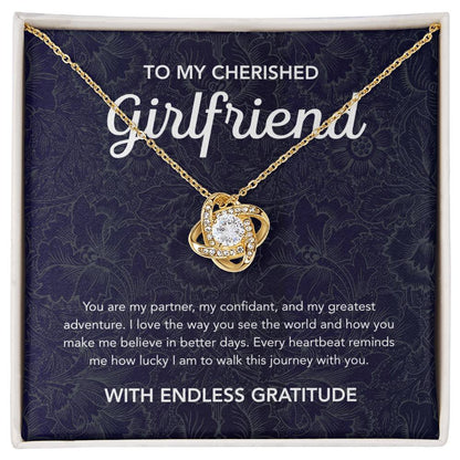To My Girlfriend - Love Knot Necklace - Damsak