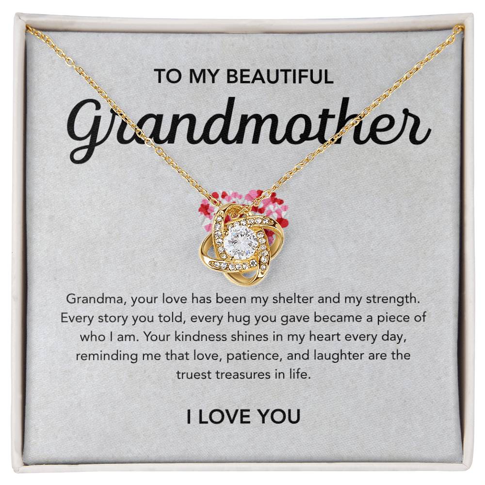 To my Grandmother - Love Knot Necklace - Little Heart