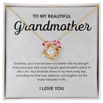 To my Grandmother - Love Knot Necklace - Little Heart