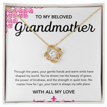 To my Grandmother - Love Knot Necklace - Ornament