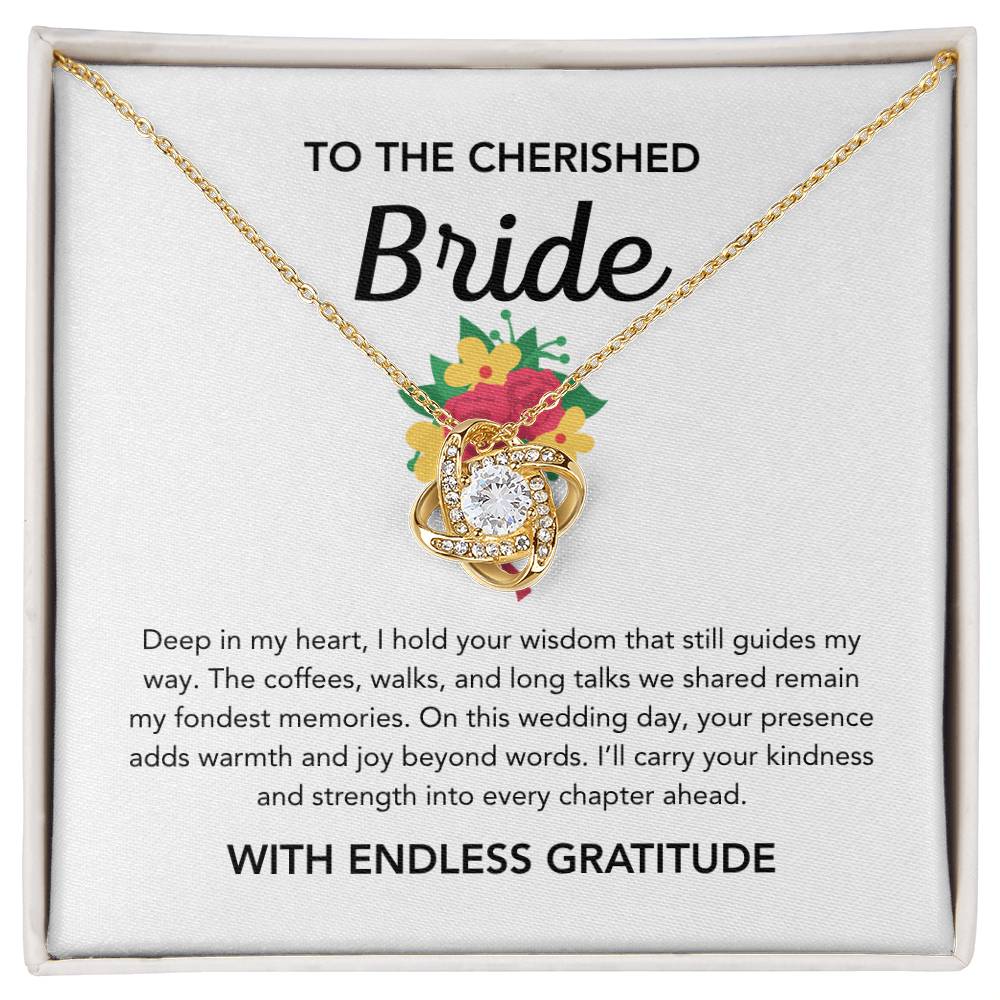 To my Bride - Love Knot necklace - Bridal bouquet
