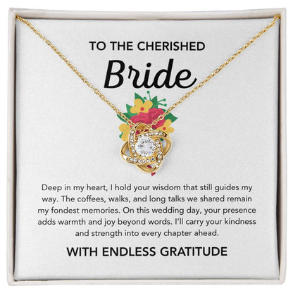 To my Bride - Love Knot necklace - Bridal bouquet