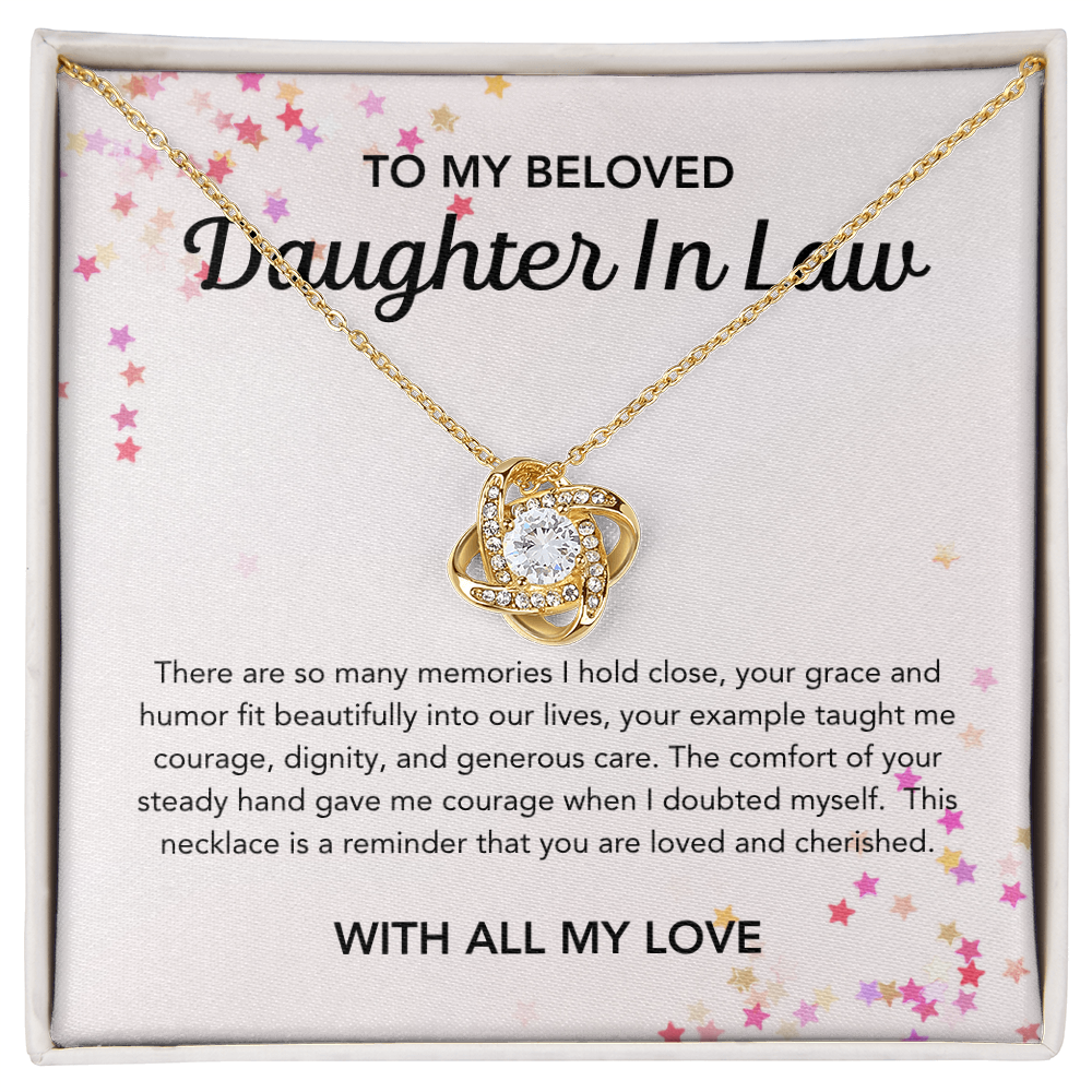 To my Daughter in Law - Love Knot Necklace - Stars