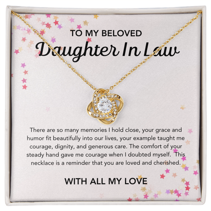To my Daughter in Law - Love Knot Necklace - Stars