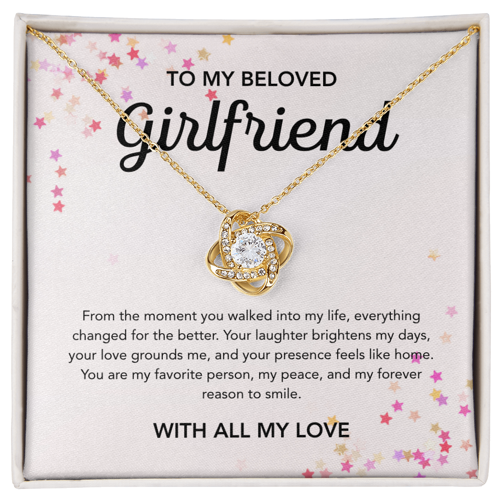 To My Girlfriend - Love Knot Necklace - Stars