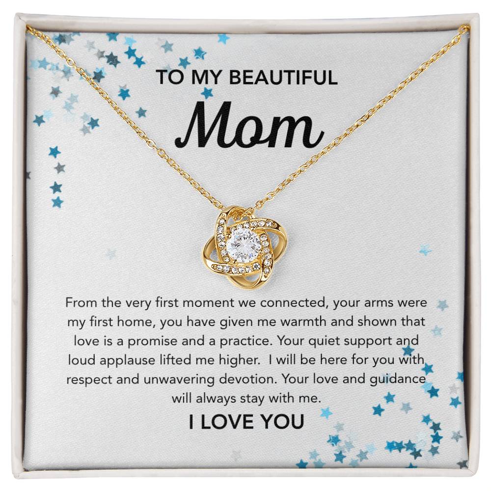 To Mom - Love Knot Necklace - Stars