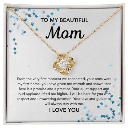 To Mom - Love Knot Necklace - Stars