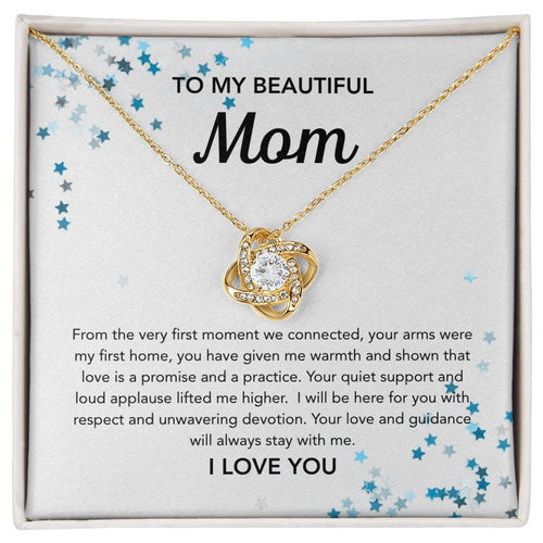 To Mom - Love Knot Necklace - Stars