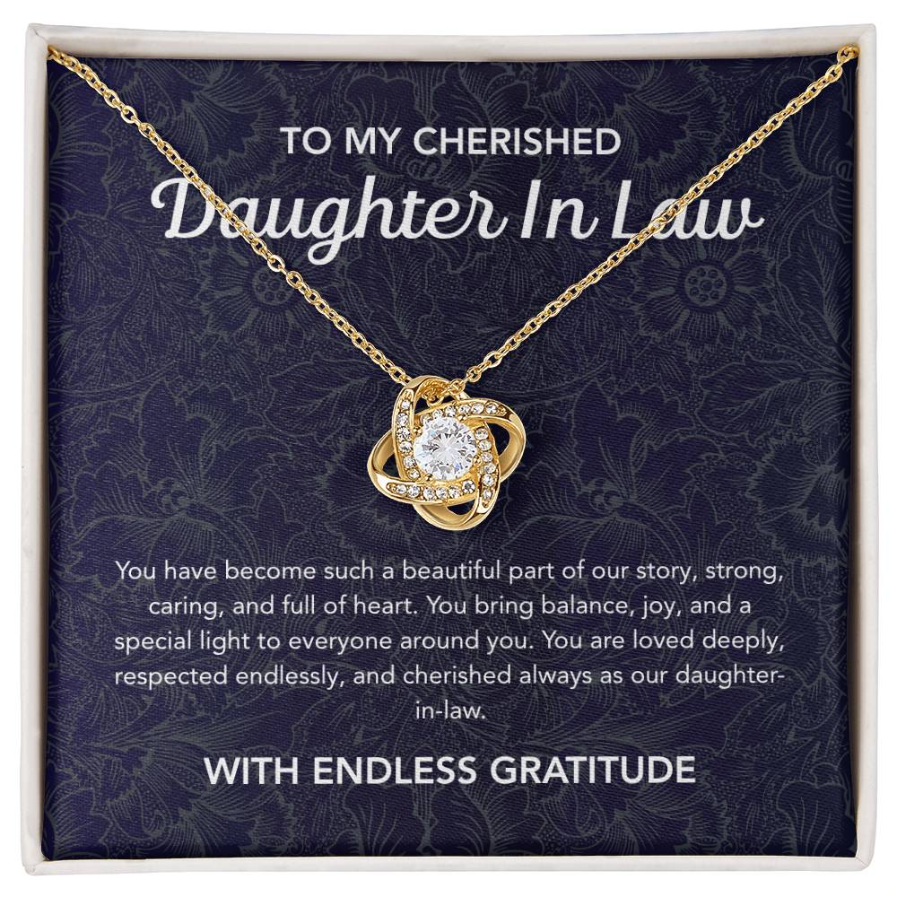 To my Daughter in Law - Love Knot Necklace - Damsak