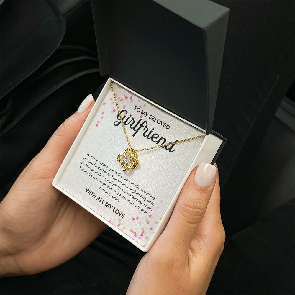 To My Girlfriend - Love Knot Necklace - Stars