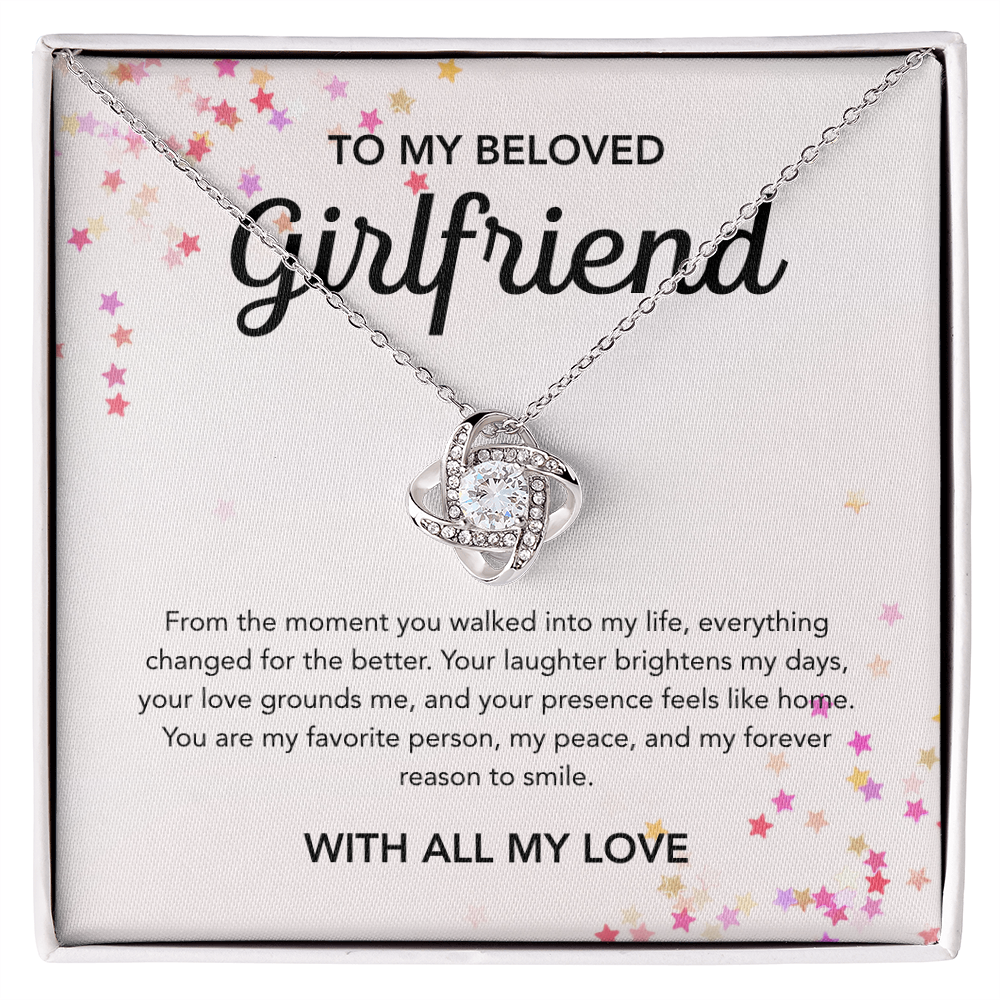 To My Girlfriend - Love Knot Necklace - Stars