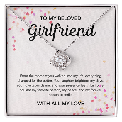 To My Girlfriend - Love Knot Necklace - Stars