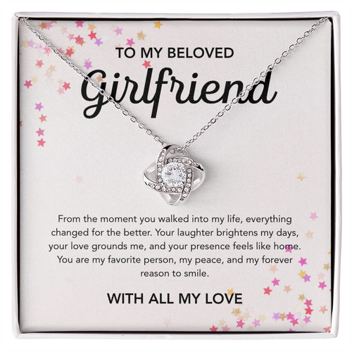 To My Girlfriend - Love Knot Necklace - Stars