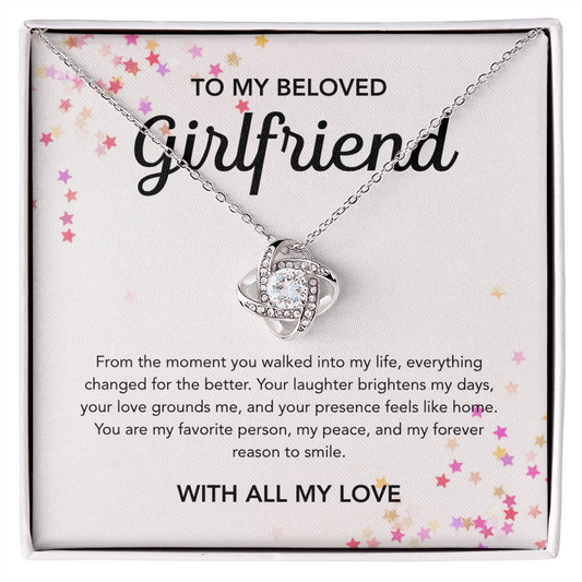 To My Girlfriend - Love Knot Necklace - Stars