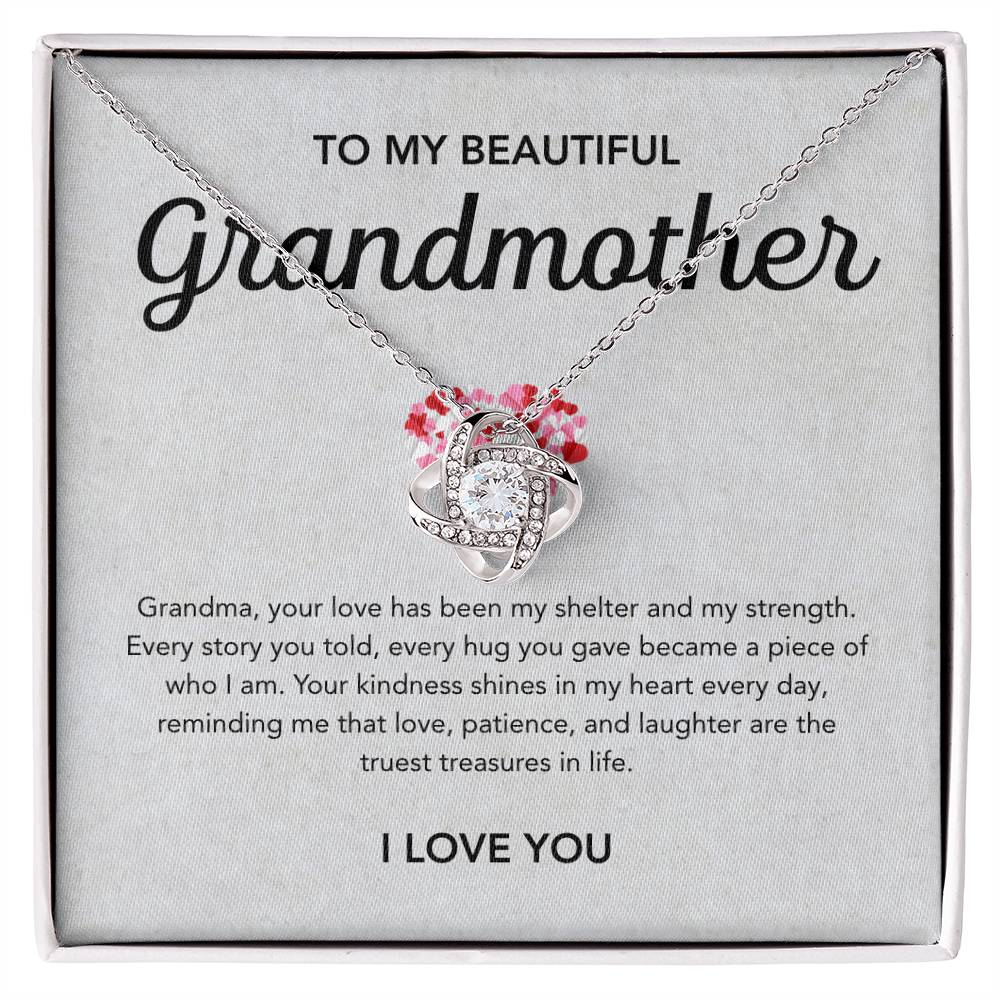 To my Grandmother - Love Knot Necklace - Little Heart