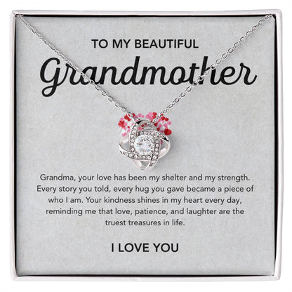 To my Grandmother - Love Knot Necklace - Little Heart