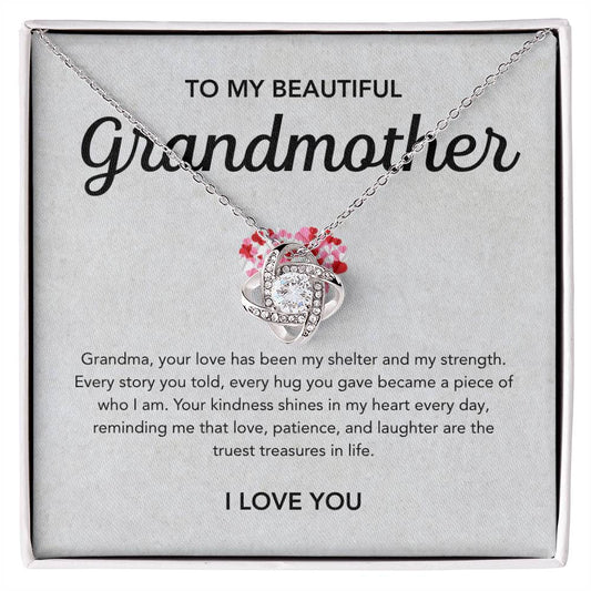 To my Grandmother - Love Knot Necklace - Little Heart