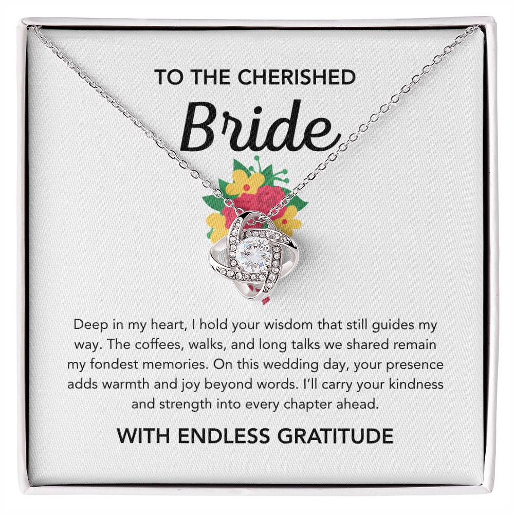 To my Bride - Love Knot necklace - Bridal bouquet