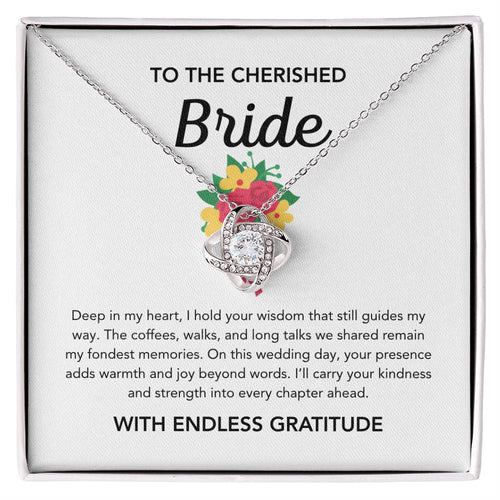 To my Bride - Love Knot necklace - Bridal bouquet