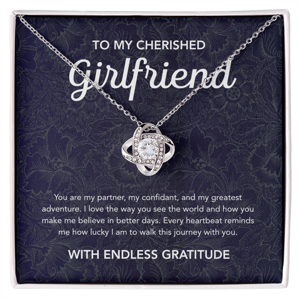 To My Girlfriend - Love Knot Necklace - Damsak