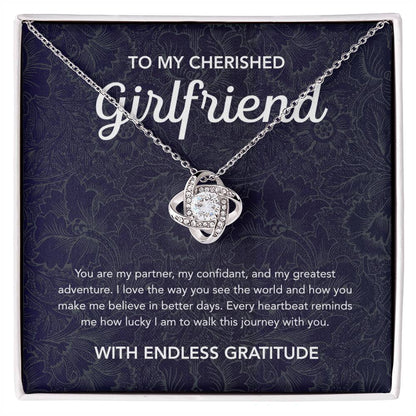 To My Girlfriend - Love Knot Necklace - Damsak