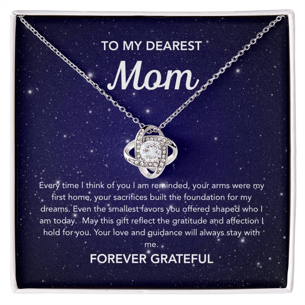 To Mom - Love Knot Necklace - Night Stars