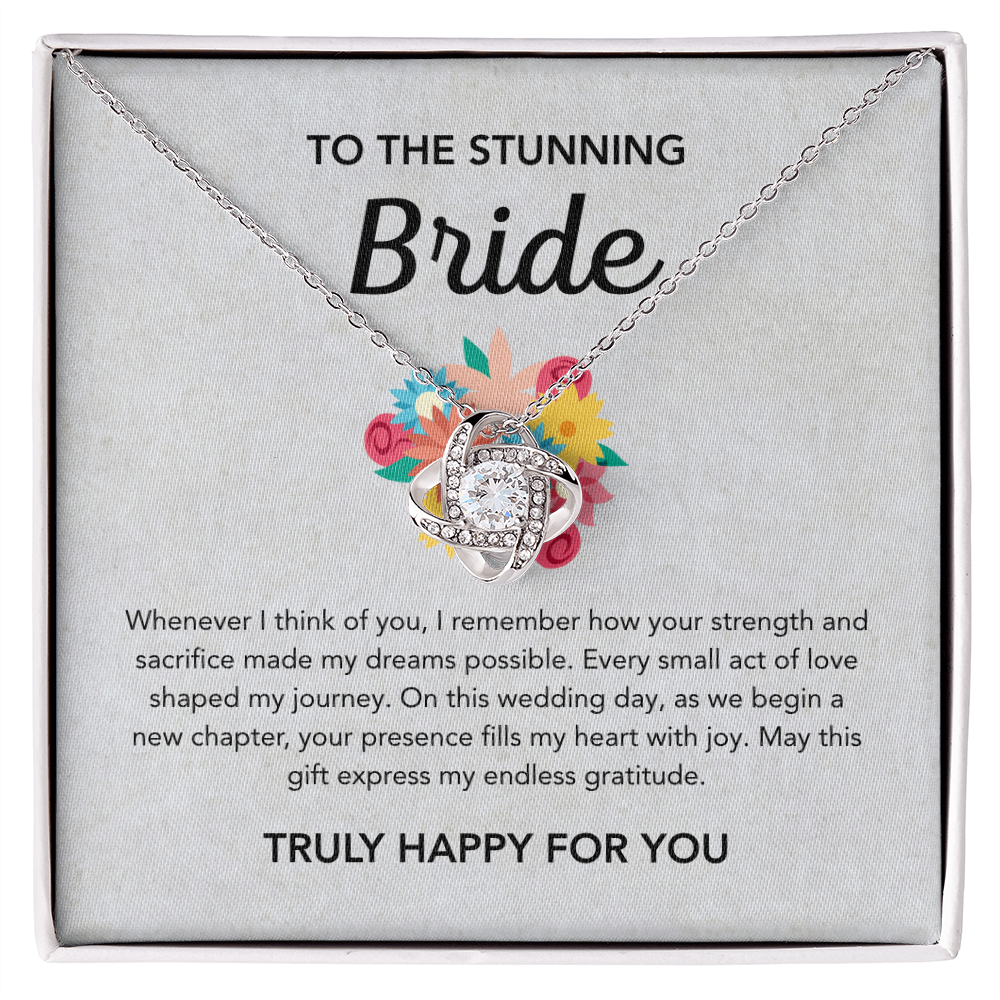 To my Bride - Love Knot necklace - Bridal bouquet