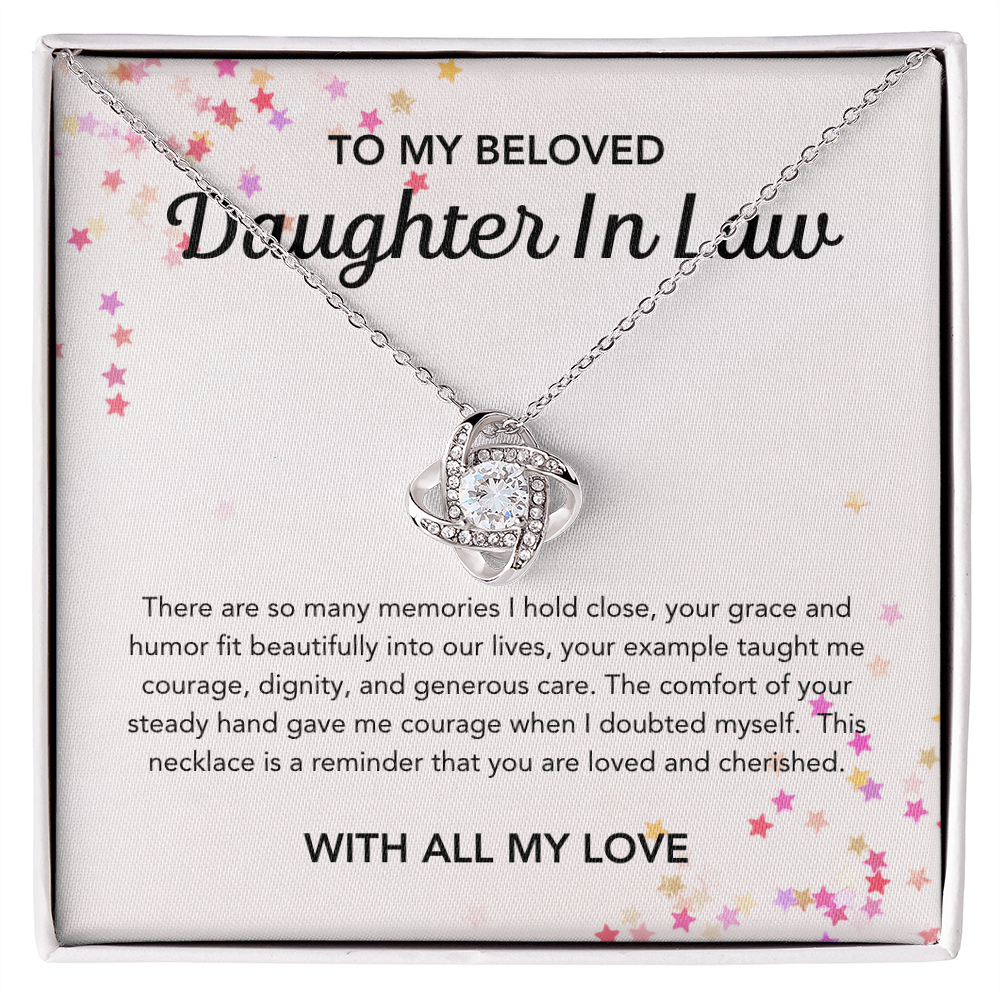 To my Daughter in Law - Love Knot Necklace - Stars